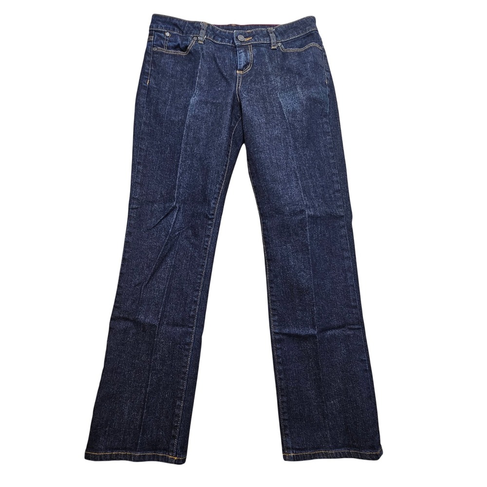 Talbots Womens VN2053 Dark Wash Straight Leg Petite Jeans Blue 10P/30